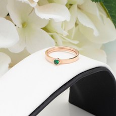 18k천연에메랄드반지