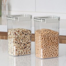 퀴진드마망 투명 밀폐 잡곡통(1800ml), 1개