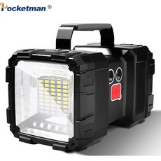 초강력 led 미니 충전식 후레쉬 휴대용 새로운 300w 더블 헤드 탐조등 손전등 작업, xhp70-50000lm