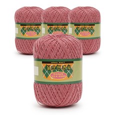 필립섬유 쎄비 실크 인견사 뜨개실 90g x 4p, 831 메란지레드화이트, 4개