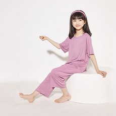 여아 모달 파자마 세트 다양한 색상 핑크 자주 퍼플 그레이 아동 어린이 여자 아이 잠옷 세트