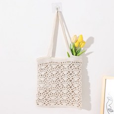 라라 손뜨개 면사 숄더백 B-아이보리