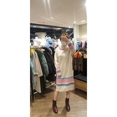 뉴코아강남오즈세컨 울혼방배색롱니트원피스O21JBKDR822W