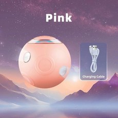 스마트 고양이 롤링 볼 장난감 충전식 실내 상호 작용 놀이 모션, 1개, 3.핑크