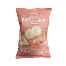 피코크 에어팝 라이스칩 새우맛 120g 5개