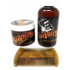 Suavecito Hair Cream Pomade Bundle 수아베시토 헤어 크림 포마드 우드 캄 팩