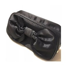 758618 디올 Parfum VIP 여성’s 블랙 Satin Clutch Makeup Bag Zipper Bow Purse