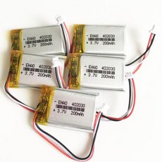 3.7V 200mAh 402030 리튬 폴리머 리포 충전식 배터리 + JST .0mm 3 핀 커넥터 핸드헬드 GPS Mp3 GPS 블루투, 3) 5PCS