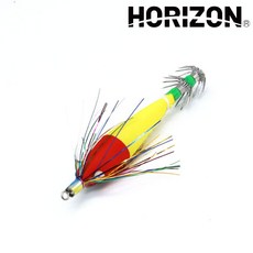 호라이즌 틴셀 플로팅 에기 2P 슷테 쭈꾸미 갑오징어 오징어 낚시, 레드 옐로우(2P), 2개