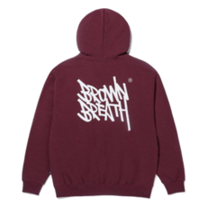 국내매장상품 [10월 17일 배송] BROWNBREATH 브라운브레스 후드티 TAG OG HOODIE - BURGUNDY 321602