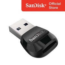 샌디스크 리더기 MobileMate USB 3.0 마이크로SD 리더기, SDDR-B531, 블랙