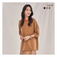 [라우렐] 캐시미어100 컬러 포인트 니트