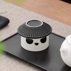 일본정품 자기 세라믹 티 스트레이너 필터 팬더 티 하우스 인퓨저 감성 기프트, 1개