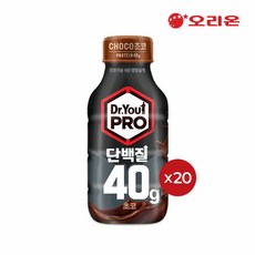 오리온 닥터유프로 단백질드링크 40g 초코(350ml) x 20팩, 20개, 350ml