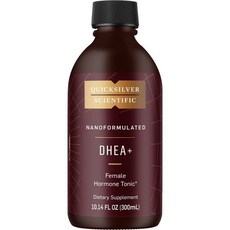 퀵실버 사이언티픽 나노 제형 액상 DHEA 여성용 강장제 미세화 프레그네놀론 DIM 크리신 허브 추출물 갱년기주위부 지지대 10.14oz 300ml, 10.14 Fl Oz (Pack of 1), 1개