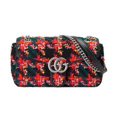 GUCCI 구찌 GG 마몬트 트위드 스몰 숄더백 443497 FAA7O 8649