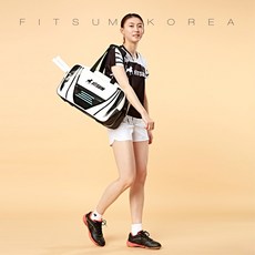 핏섬 [FITSUM] 배드민턴가방 2단 미니사각가방 BAG 2004 배드민턴&테니스&스쿼시 가방, 화이트/블랙