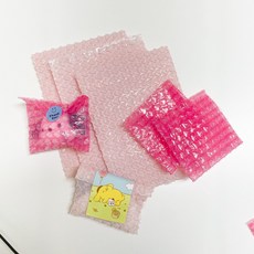 하트 뽁뽁이 에어캡 선물 택배 포장봉투, 스몰1세트10개(연핑크)