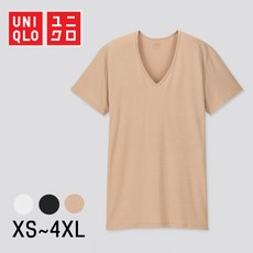 유니클로 MEN 히트텍 V넥T(반팔) 20FW 429013/빅사이즈 남성내의 발열내의