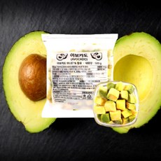 80% 후숙된 급속냉동 아보카도 다이스 500g, 1개