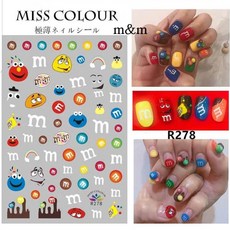 티파니네일재료 캐릭터 스티커, 1매, m&m