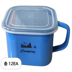 HAKOYA 법랑 Camp 사각 핸디 포트 블루1.4L HAK-C014B, 12개, 14cm