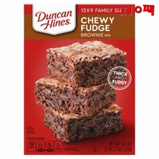Duncan Hines 던컨하인즈 패밀리 사이즈 츄이 퍼지 브라우니 믹스 519g 10개