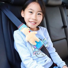 귀여운 안전벨트 커버쿠션 아이들이좋아하는 동물인형 자동차용 편안함, 1개