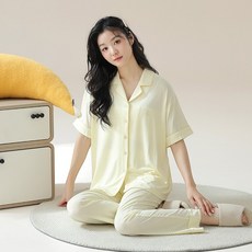 LUMANOKI 여성 잠옷 세트 반팔+바지 Z01