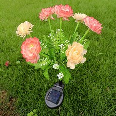 태양열 LED 조명 눈 연꽃 잔디 램프 야외 방수 마당 파티오 정원 장식 휴일 IP65, 1개