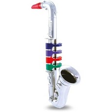Bontempi 【악기 장난감 색소폰 관악기 지능 교육 어린이 3세 선물 실버 인기 4keys 37cm BONTEMPI (본템피) [323931], 1개