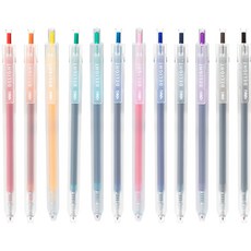 Deli Delight 快乾型中性墨水筆 12 色套組 0.5mm EQ118, 混色, 1套