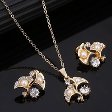 크리스탈목걸이귀걸이세트