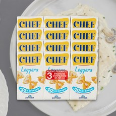 셰프 Chef 쿠킹크림 Panna 라이트, 4개, 125ml