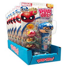 Marvel Emoji Pop Ups Lollipop Case with Chupa Chups Lollipops Pack of 6 null, 1