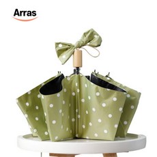 Arras 자외선차단 양산 암막 우산 심플한 예쁜양산 우양산 가벼운 접이식 3단 도트무늬