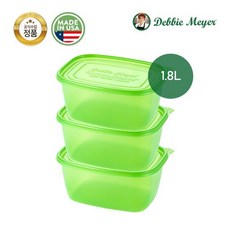 그린박스 직사각 1.8L 3개, 데비마이어 그린박스 XL1.8L(64oz)X3