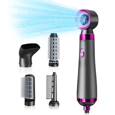 VORAGA 드라이어 대풍량 전기 모발 속건 헤어드라이기-1200W 컬드라이기-간단하게스타일링 3단계 냉열풍량조절 빙글빙글 드라이어 음이온 부속품 5종 과열 방지 기능 열풍 브러시, 상세페이지 참조, 상세페이지 참조