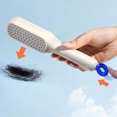 매직 원터치 소프트 헤어브러쉬 휴대용 머리빗 미니빗 브러쉬빗 볼륨브러쉬 브러쉬클리너 돈모브러쉬, 민트