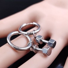 2018 패션 바벨 스테인레스 스틸 earings 서클 여성을위한 실버 컬러 earings 보석 aros acero inoxidable e612866