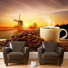 커피디자인 30가지 고해상도 UV출력 암막방염 롤스크린