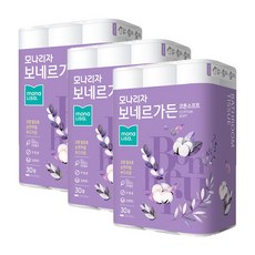 모나리자 보네르가든 코튼소프트 30M 30롤 롤화장지, 3팩