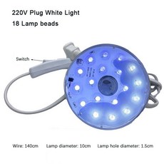 어항 수족관 방수 조명 미니 원형 램프 LED 수중 컬러 펌프 분수 장식 다이빙, 18 Plug White light, 01 18 Plug White light