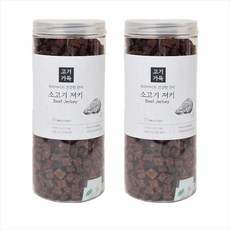 제로랩스 1kg 져키 소고기 닭고기 양고기 연어 황태 야채 국내산 노즈워크 대용량 강아지 간식, 2개, 고기가득 소고기 져키 1kg