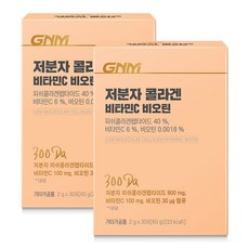 300달톤] GNM 이성경 저분자 피쉬콜라겐펩타이드 비타민C 비오틴 / 먹는 어린콜라겐 히알루론산, 2박스, 60g