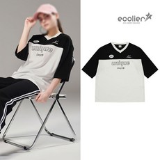 에꼴리에 여자 봄이월 오비핏7부블록코어티(24QT482)_CC