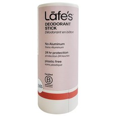 Lafes 紙管體香膏 雅緻玫瑰, 64g, 天然成分, 無鋁, 24小時保護, 1個