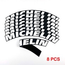 맞춤형 고무 타이어 레터링 스티커 자동차 스티커 데칼 3D 로고 라벨 오토바이 DIY 라벨 글자 1/0.75, [01] MICHELIN 8PCS, 01 MICHELIN 8PCS, 8개