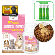 일동펫 반려동물 더 정직한 체중조절 장건강 프로바이오틱스 60g, 1개, 유산균