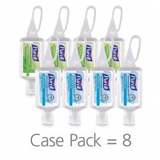 퓨렐 손소독제 30ml 4+4팩 PURELL Advanced Hand Sanitizer Variety Pack Naturals and Refreshing Gel 1 fl oz portable flip-cap bottle with JELLY WRAP Carrier, 1set